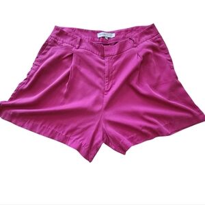 2X or Sz 18 ELOQUII 100% Tencel Soft Fuscia High Rise Walking Shorts